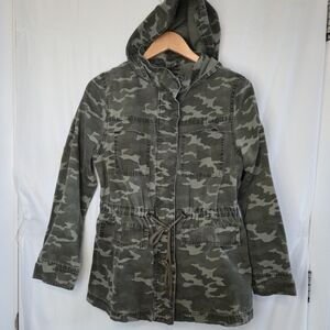 Universal Thread Women's Camo Hooded Utility Jacket - Green